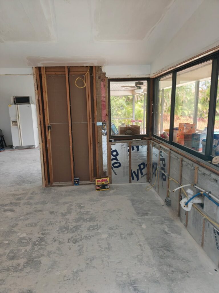 demolished kitchen space image
